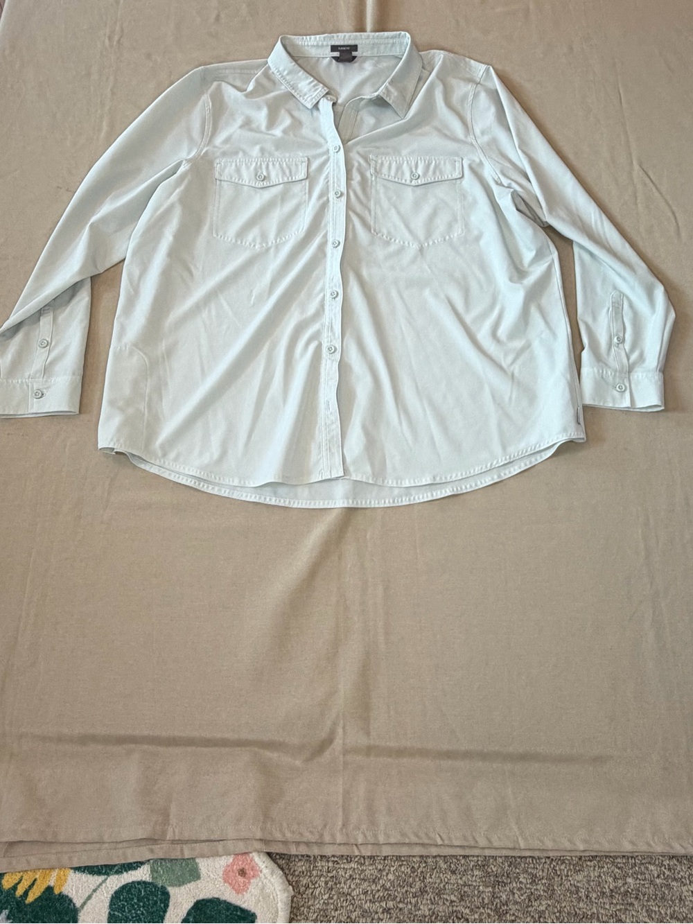 Eddie Bauer Off White Long-Sleeve Button Shirt